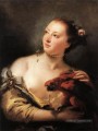 Femme avec un perroquet Giovanni Battista Tiepolo